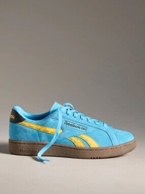 Reebok Club C Grounds Sneakers Future Cyan/Gold Size 7W / 5.5M NIB